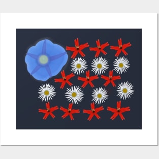 Wildflower Stars and Stripes Posters and Art